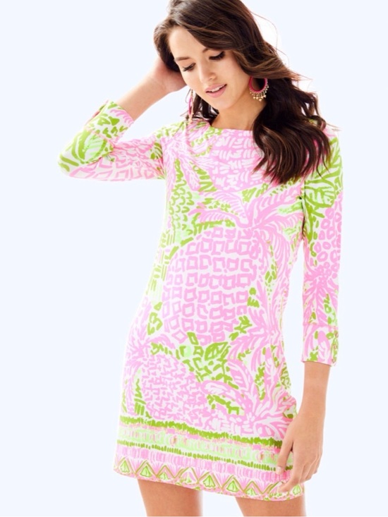 Lilly Pulitzer Dresses & Skirts - Lilly Pulitzer Pink & Green Printed dress